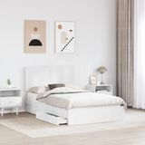 Letto con Contenitore Bianco 120 x 200 cm Legno truciolato