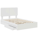 Letto con Contenitore Bianco 120 x 200 cm Legno truciolato