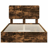Letto con Contenitore con testiera Rovere fumé 120 x 200 cm