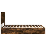 Letto con Contenitore con testiera Rovere fumé 120 x 200 cm
