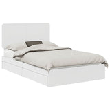 Letto con Contenitore Bianco 120 x 190 cm Legno truciolato