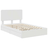 Letto con Contenitore Bianco 120 x 190 cm Legno truciolato