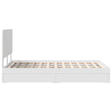 Letto con Contenitore Bianco 120 x 190 cm Legno truciolato