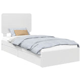 Letto con Contenitore Bianco 100 x 200 cm Legno truciolato