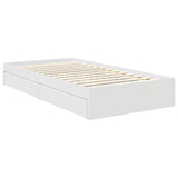 Letto con Contenitore Bianco 100 x 200 cm Legno truciolato