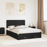 Struttura del letto Nero 150 x 200 cm Legno truciolato