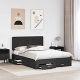 Struttura del letto Nero 150 x 200 cm Legno truciolato