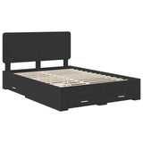 Struttura del letto Nero 150 x 200 cm Legno truciolato