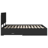 Struttura del letto Nero 150 x 200 cm Legno truciolato