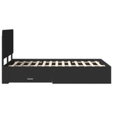 Struttura del letto Nero 120 x 200 cm Legno truciolato