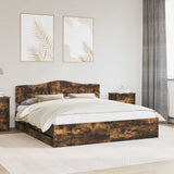 Struttura del letto con cassetto Rovere fumé 180 x 200 cm