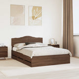Struttura del letto con cassetto Rovere Marrone 150 x 200 cm