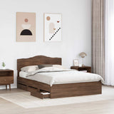 Struttura del letto con cassetto Rovere Marrone 150 x 200 cm