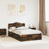 Struttura del letto con cassetto Rovere fumé 135 x 190 cm
