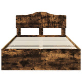 Struttura del letto con cassetto Rovere fumé 135 x 190 cm