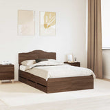 Struttura del letto con cassetto Rovere Marrone 120 x 190 cm