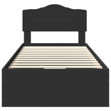 Struttura del letto Nero 100 x 200 cm Legno Ingegnerizzato