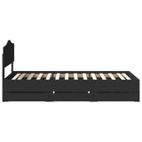 Struttura del letto Nero 100 x 200 cm Legno Ingegnerizzato