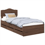 Struttura del letto con cassetto Rovere Marrone 90 x 190 cm