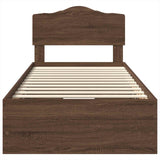 Struttura del letto con cassetto Rovere Marrone 90 x 190 cm
