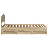 Struttura del letto con cassetto Rovere Sonoma 75 x 190 cm