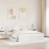 Letto con Contenitore Bianco 200 x 200 cm Legno truciolato