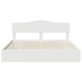 Letto con Contenitore Bianco 200 x 200 cm Legno truciolato