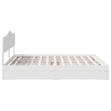 Letto con Contenitore Bianco 200 x 200 cm Legno truciolato