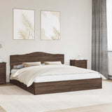 Letto con Contenitore con testiera Rovere Marrone 200 x 200 cm