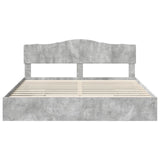 Letto con Contenitore con testiera Grigio cemento 180 x 200 cm