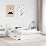 Letto con Contenitore Bianco 150 x 200 cm Legno truciolato