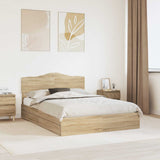Letto con Contenitore con testiera Rovere Sonoma 150 x 200 cm