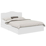 Letto con Contenitore Bianco 140 x 200 cm Legno truciolato
