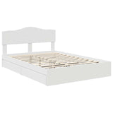 Letto con Contenitore Bianco 140 x 200 cm Legno truciolato