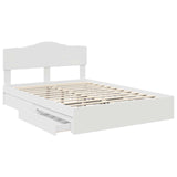 Letto con Contenitore Bianco 140 x 200 cm Legno truciolato
