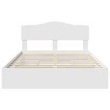 Letto con Contenitore Bianco 140 x 200 cm Legno truciolato