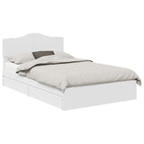 Letto con Contenitore Bianco 120 x 190 cm Legno truciolato