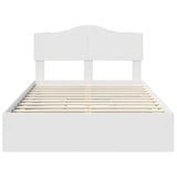 Letto con Contenitore Bianco 120 x 190 cm Legno truciolato