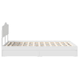 Letto con Contenitore Bianco 120 x 190 cm Legno truciolato