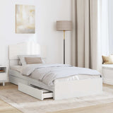 Letto con Contenitore Bianco 100 x 200 cm Legno truciolato