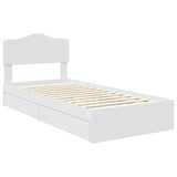 Letto con Contenitore Bianco 100 x 200 cm Legno truciolato