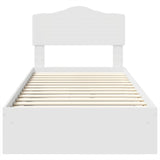 Letto con Contenitore Bianco 100 x 200 cm Legno truciolato