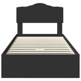 Letto con Contenitore Nero 100 x 200 cm Legno truciolato