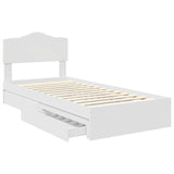 Letto con Contenitore Bianco 90 x 200 cm Legno truciolato