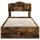 Letto con Contenitore Rovere fumé 90 x 200 cm Legno truciolato