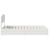 Letto con Contenitore Bianco 90 x 190 cm Legno truciolato