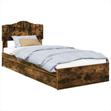 Letto con Contenitore Rovere fumé 70 x 190 cm Legno truciolato