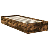 Letto con Contenitore Rovere fumé 70 x 190 cm Legno truciolato