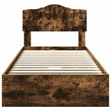 Letto con Contenitore Rovere fumé 70 x 190 cm Legno truciolato