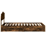Letto con Contenitore Rovere fumé 70 x 190 cm Legno truciolato